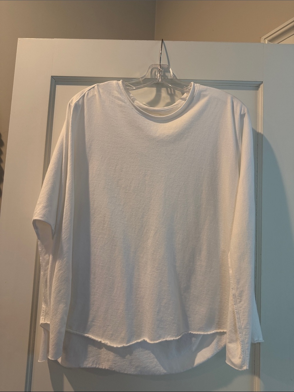 Frank & Eileen Cream Long Sleeve Lightweight Tee